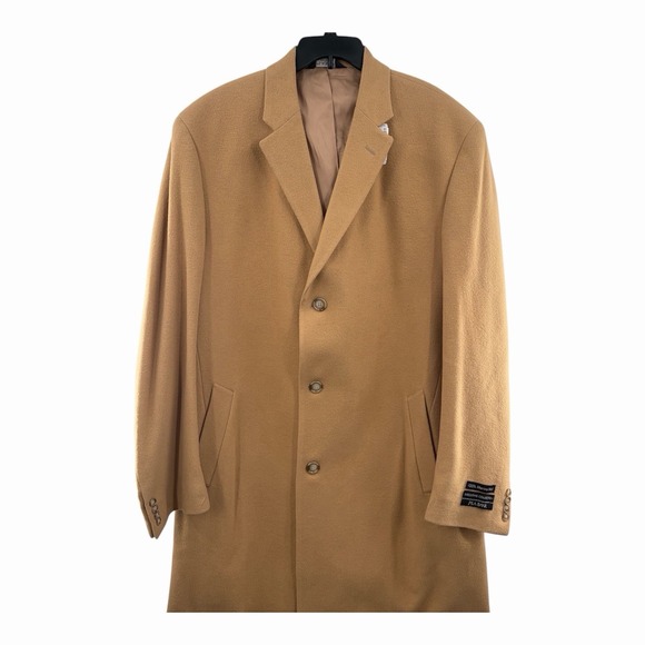 Jos. A. Bank Executive‎ Collection 100% Merino Wool Camel Overcoat 44 XLNG